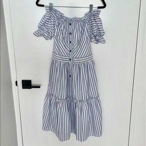 Stripped midi dress